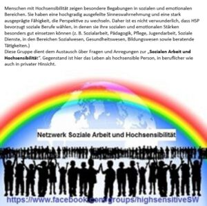 Facebook Gruppe Netzwerk Soziale Arbeit und Hochsensibilität HSP networking social work
